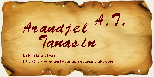 Aranđel Tanasin vizit kartica